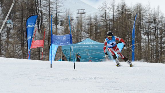 Départ du slalom