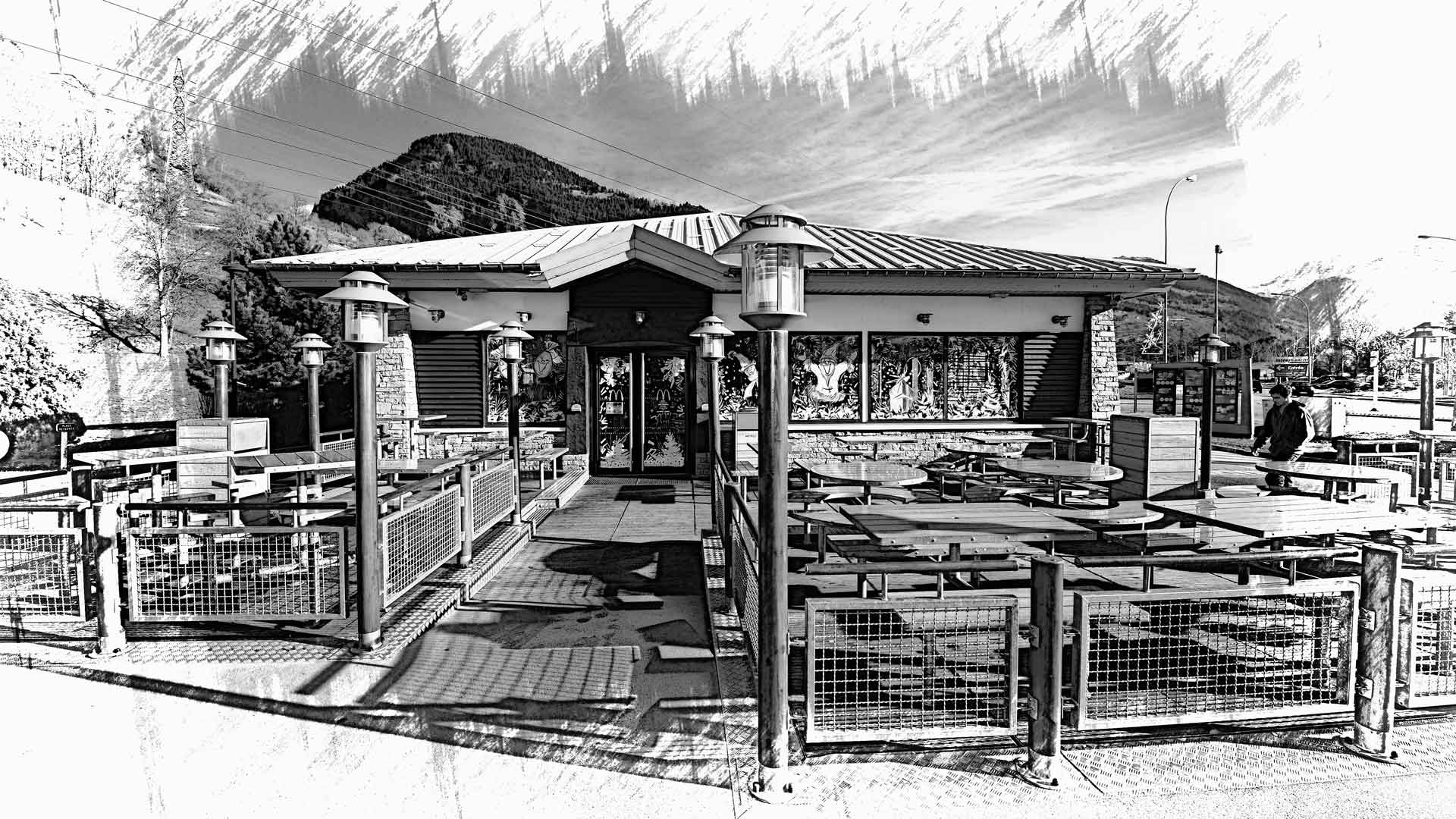 Terrasse du Mac Donald's de Bourg-Saint-Maurice