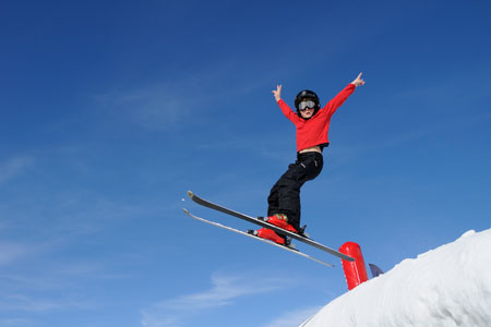 Photo saut à ski avant retouche