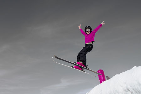 Photo saut à ski après retouche
